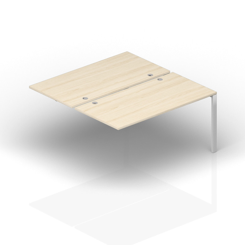 Составной стол на 2 рабочих места (4 громмета) - приставной элемент