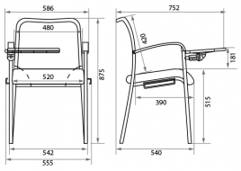 Кресла для  руководителя Amigo Lux chrome