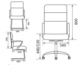 Кресла для руководителя Rest wood Alu1