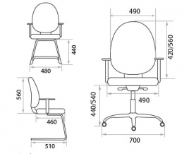 Кресло для посетителя Arcadia cfs