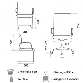 Кресло для руководителя Minister PLN