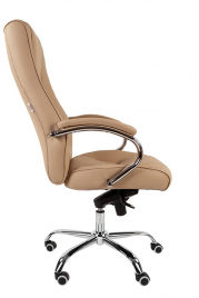 Кресло для руководителя РК 100 хром натуральная кожа