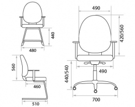 Кресло для сотрудника Arcadia sync White gtpHCh1