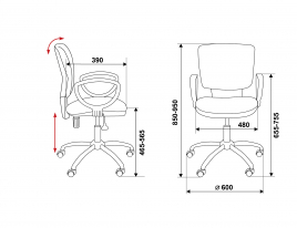 Кресло для сотрудника CH-626AXSL
