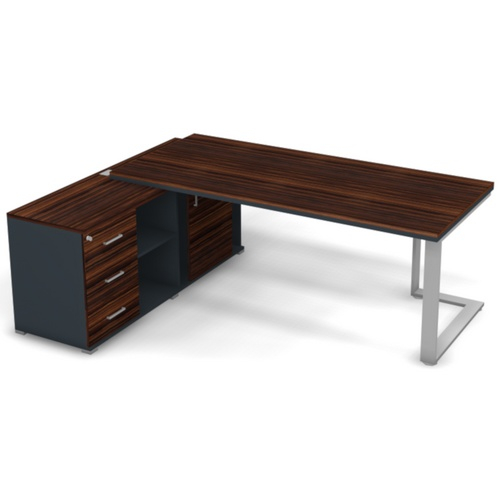 Стол руководителя левый мет.