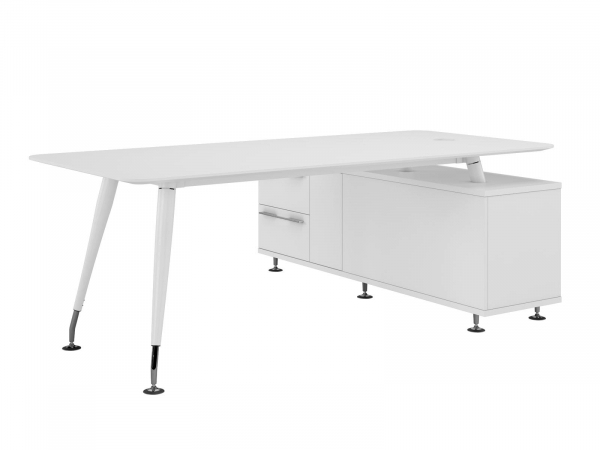 Стол руководителя с опорной тумбой левый