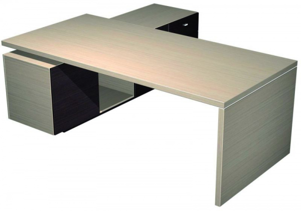 Стол руководителя с опорной тумбой правой