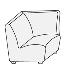 Угловой модуль 90 градусов внутренний